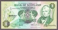 Scotland Scotland One Pound 30.7.1981 LOW Serial 0000089 Pick-111e Crisp UNC -