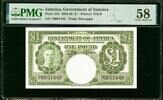 Jamaica Jamaica One Pound 1957 KGVI Pick-41b About UNC PMG 58 -