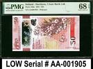Ireland Northern 50 Pounds 2021 LOW # AA 001905 P-346a Superb GEM UNC PMG 68 EPQ