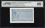 Romania  Romania / German Occupation WWII 50 Bani ND (1917) Pick-M2 GEM ... 386,50 EUR  + 42,94 EUR frais d'envoi