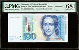 Germany 100 Mark Germany Federal Republic Pick-46 SUPERB GEM UNC PMG 68 EPQ -