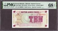 Great Britain  British Armed Forces 10 New Pence 1972 LOW # A/2 000004 P... 300,60 EUR  + 19,75 EUR frais d'envoi