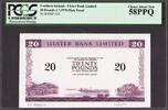 Ireland N. Ireland - Ulster Bank Ltd 20 Pounds 1970 PLATE PROOF P-324p AUNC PCGS 58 PPQ -