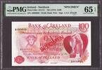 Ireland Ireland Northern 100 Pounds SPECIMEN 1978 A000000 P-64bs GEM UNC PMG 65 EPQ -