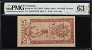 Vietnam  Vietnam 5 Dong ND (1947) Block-G Pick-10c CH UNC PMG 63 EPQ  342,70 EUR  + 19,75 EUR frais d'envoi