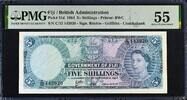 Fiji  Fiji 5/- Shillings QEII 1964 Pick-51d AUNC PMG 55  236,19 EUR  + 19,75 EUR frais d'envoi