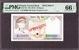 Nepal  Nepal 10 Rupees ND (1974) SPECIMEN Pick-24s GEM UNC PMG 66 EPQ  429,44 EUR  + 42,94 EUR frais d'envoi