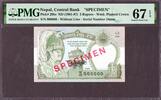 Nepal  Nepal 2 Rupees ND (1981-87) SPECIMEN Pick-29bs SUPERB GEM UNC PMG... 300,61 EUR  + 19,75 EUR frais d'envoi