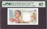 France New Caledonia 20 Francs ND (1963) Pick-50c SUPERB GEM UNC PMG 67 EPQ -