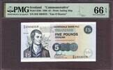 Scotland  Scotland 5 Pounds Commemorative Serial R/B 1004018 Pick-224b G... 103,06 EUR  + 19,75 EUR frais d'envoi