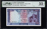 50 Rupees Ceylon Pick-75a About UNC PMG 55 EPQ Extremely Rae ! -