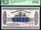 Ireland 50 Pounds Northern Ireland SPECIMEN Pick-185s Superb Gem UNC PCGS 67 PPQ -