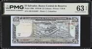 El Salvador El Salvador 25 Colones 1980 Pick-130b CH UNC PMG 63 EPQ -