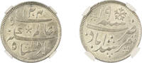 1/4 Rupee India Bengal Presidency AH1204//19 SCARCE PLAIN EDGE KM# 115 NGC MS 64 -