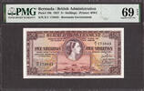 Bermuda Bermuda 5/- Shillings QEII Pick-18b SUPERB GEM UNC PMG 69 EPQ (( TOP POP )) -