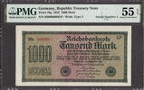 Germany 1000 Mark Germany LOW Serial # 000004 Pick-76g About UNC PMG 55 EPQ -