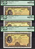 Ireland 5 Pounds Ireland Lady Lavery 3 CONSECUTIVE Pick-65c GEM UNC PCGS 66 PPQ -