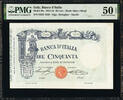 Italy/ San Marino/ Vatican 50 Lire Italy Pick-38c PMG About UNC 50 EPQ **ONLY FINEST KNOWN** -