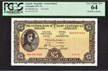 Ireland 5 Pounds Ireland Lady Lavery Dated 5-9-1975 Pick-65c Choice UNC PCGS 64 -