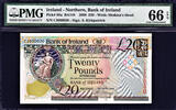 Ireland 20 Pounds Northern Ireland LOW Serial 000030 Pick-85a GEM UNC PMG 66 EPQ -