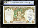 South Pacific 100 Francs New Caledonia / Indochina SPECIMEN Pick-42es CH UNC PCGS 64 OPQ -