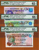 Ireland Ireland 10, 20, 50 Pound 2013 Matching 1st Prefix AA LOW # 000041 GEM UNC PMG 65 -