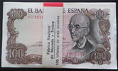 Spain Spain 5 Consecutive Serial 100 Peasta Pick-152 UNC -