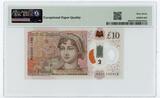 Great Britain / England £10 Pounds 2024 King Charles, First Prefix, Low number HB01 002015 PMG 67 EPQ