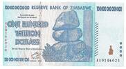 Zimbabwe 100 Trillion Dollars 2008 Highest denomination of hyperinflation SPL