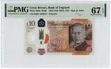 £10 Pounds 2024 Great Britain / England King Charles, First Prefix, Low number HB01 002015 PMG 67 EPQ