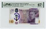 £20 Pounds 2024  King Charles, First Prefix, Low number EH01 001944 PMG 67 EPQ