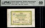 Straits Settlements 10 cents 1919 PMG 40 850,00 EUR  + 10,00 EUR frais d'envoi
