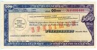 Deutschland / DDR 500 deutsche mark nd Reisescheck / Travelleres Cheque,... 600,00 EUR  + 10,00 EUR frais d'envoi