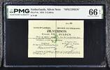 Netherlands 5 Gulden ND (1914) Silver Note, Zilverbon, SPECIMEN PMG 66 EPQ