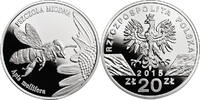 POLAND / POLEN 20 zlotych 2015 Honey bee, Apis mellifera, PP 290,00 EUR  + 10,00 EUR frais d'envoi