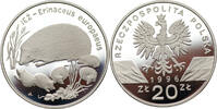 POLAND / POLEN 20 zlotych 1996 Jez, Erinaceus europaeus PP 595,00 EUR  + 10,00 EUR frais d'envoi