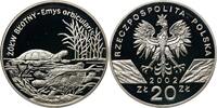 POLAND / POLEN 20 zlotych 2002 Zolw blotny, Emys orbicularis PP 290,00 EUR  + 10,00 EUR frais d'envoi