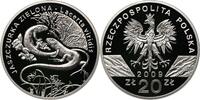 POLEN / POLAND 20 zlotych 2009 Jaszczurka Zielona, Lacerta viridis PP 109,00 EUR  + 10,00 EUR frais d'envoi