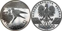 POLAND / POLEN 300.000 zlotych 1993 Jaskolki, Hirundinidae PP 195,00 EUR  + 10,00 EUR frais d'envoi