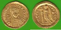 Römisches Kaiserreich Solidus GOLD, Zeno der Isaurier 476-491, toll erhalten -