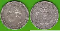 Portugiesisch-Indien 1/2 Rupia Luiz 1861-1888, hübsch -