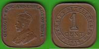 Straits Settlements 1 Cent 1919 George V. 1910-1936, sehr hübsch vz-st/v... 9,49 EUR  + 4,00 EUR frais d'envoi