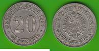 Kaiserreich 20 Pfennig hübsch, selten -
