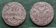 Polen 10 Groszy Nikolaus I. 1825-1855, selten -
