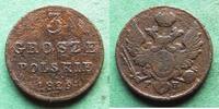 Polen unter Russland 3 Grosze Nikolaus I. 1825-1855, selten -