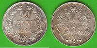 Finnland 50 Penniä Nikolaus II. 1894-1917, toll erhalten -