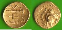 Makedonien 1/4 Stater GOLD, Philipp II 359-336 v. Chr , Pella, hübsch, sehr seltene Variante -