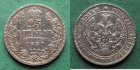 Russland 25 Kopeken Nikolaus I. 1825-1855, hübsch -
