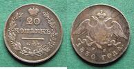 Russland 20 Kopeken Nikolaus I. 1825-1855, selten -
