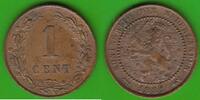 Niederlande 1 Cent Willem III. 1849-1890, sehr hübsch -